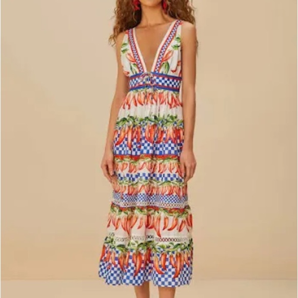 FARM Rio Picnic Peppers Ainika Midi Dress - Picture 5 of 12